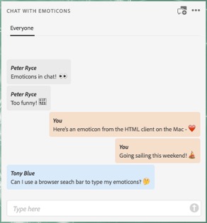 HTML chat with emoticons